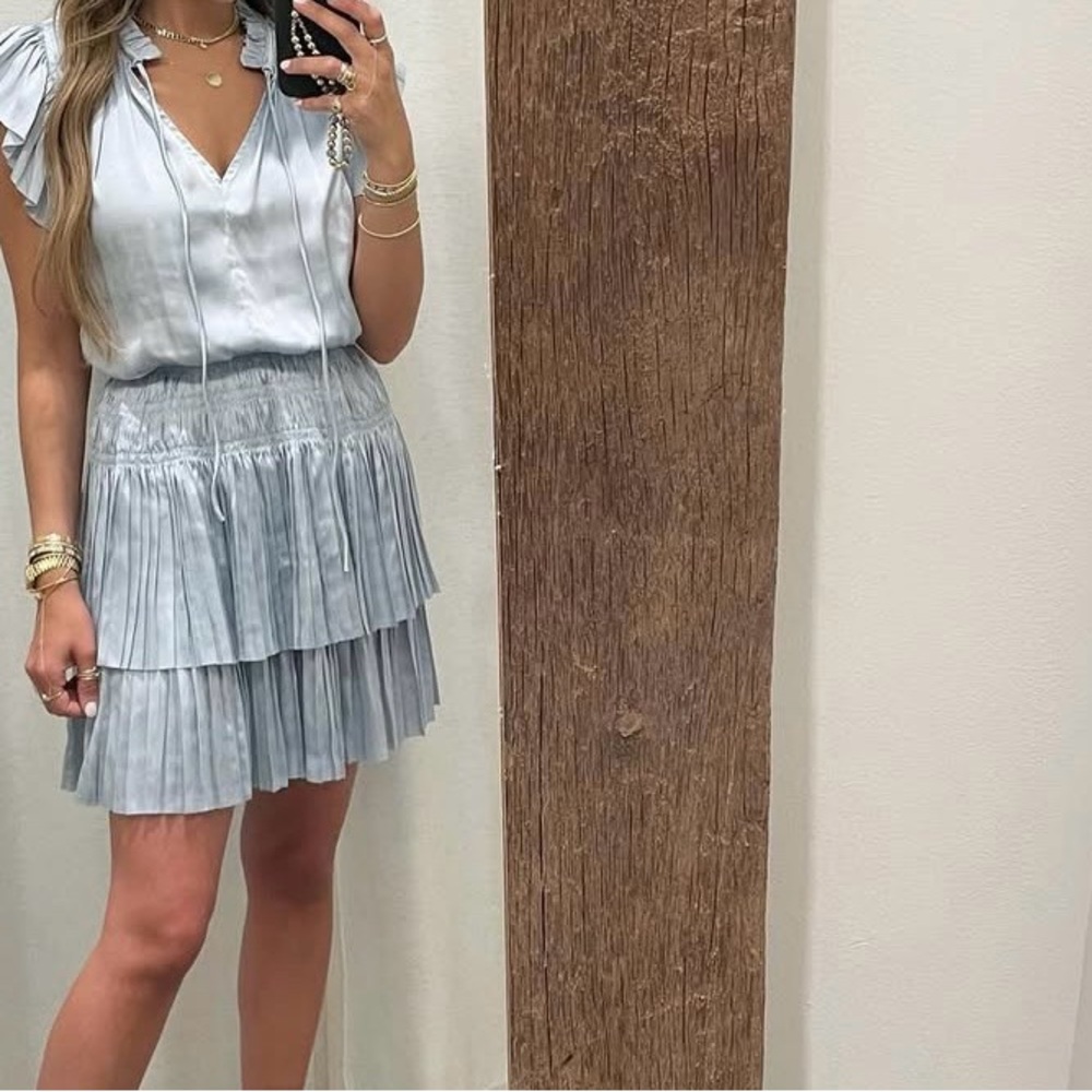 Light Blue Ruffled flirty dress